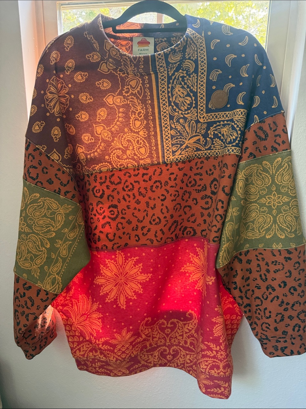 FARM Rio Bandana Dream Patchwork Sweatshirt